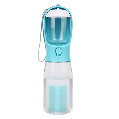 Borraccia per Animali Domestici, Portatile Borraccia per Cani 3 in 1 Multifunzionale Dispenser per Bottiglie d'Acqua per Animali Domestici per Passeggiate All'Aperto