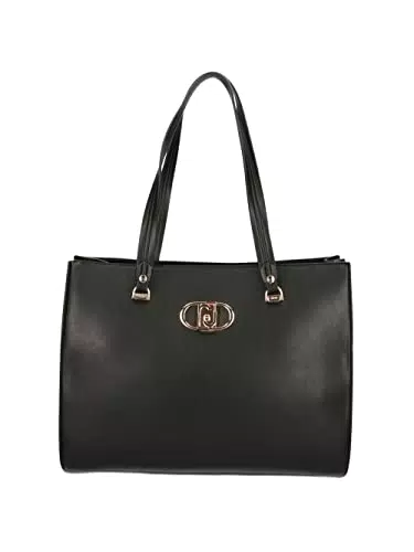 Borsa donna shopping Liu-jo Thilini tote L ecopelle nero BS23LJ03 AA3250 Grande