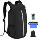 Borsa Impermeabile Dry Bag Zaino - 20L Regolabile Sacca Stagna Mare con Waterproof Marsupio Custodia per Cellulare per Trekking Sup Kayak Barca Vela Canoa Pesca Nuoto Rafting Campeggio