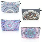 Borsa per il Trucco Piccola, Comius Sharp 4 Pezzi Mandala Flowers Patterns Borse per Cosmetici