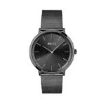 Boss Orologio Analogico al Quarzo da Uomo con Cinturino in Maglia Metallica in Acciaio Inossidabile Nero - 1513826