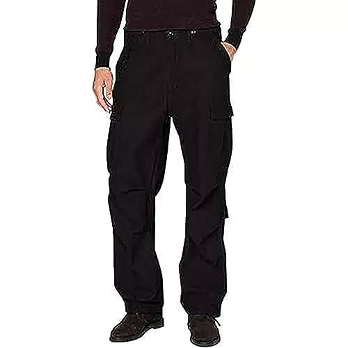 Brandit M65 Vintage da Uomo Pantaloni Cargo - Nero, XL