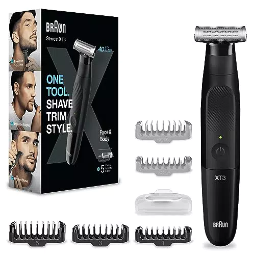 Braun Regolabarba Uomo e Rasoio Elettrico Barba E Capelli Series X