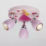 BRILLIANT lampada Princess LED spot roundel 3flg rosa | 3x LED-PAR51