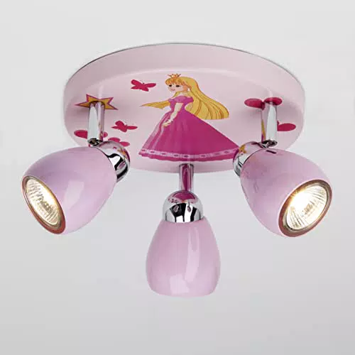 BRILLIANT lampada Princess LED spot roundel 3flg rosa | 3x LED-PAR51