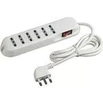 BTicino 3631DB Ciabatta Multipresa a 6 Uscite Bipasso con Interruttore Luminoso