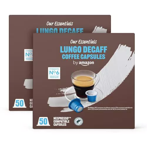 by Amazon lungo Decaffeinato, tostatura media, capsule compatibili Nespresso