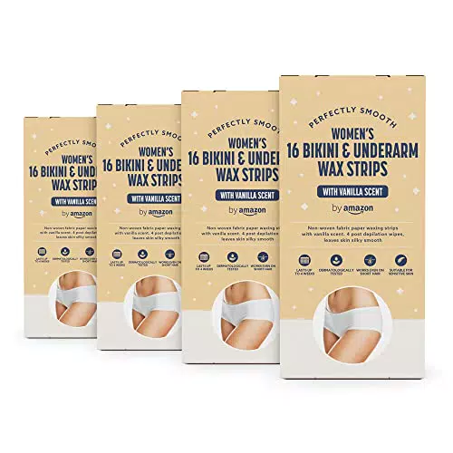 by Amazon, Strisce di cera per il bikini con profumo di vaniglia