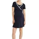C&A Donna Camicia da Notte Moda Premaman Blu Scuro XS