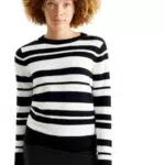C&A Donna Maglione Nero/Bianco M