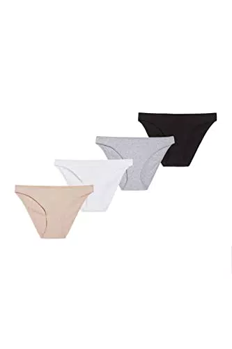 C&A Donna Slip Confezione da 4|Confezione Multipla Nero/Bianco S
