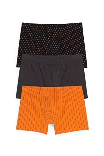C&A Uomo Boxer Aderenti Confezione da 3|Confezione Multipla Arancione S