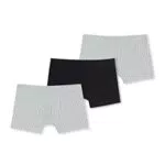 C&A Uomo Boxer Aderenti Confezione da 3|Confezione Multipla Taglie comode Grigio/Nero 3XL