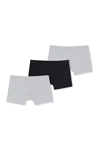 C&A Uomo Boxer Aderenti Confezione da 3|Confezione Multipla Taglie comode Grigio/Nero 3XL