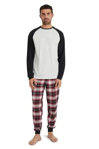 C&A Uomo Pigiama Set|Confezione da 2 Rosso M
