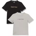 Calvin Klein 2 pz Tee Magliette S/S, Pvhblack/Greyheather