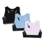 Calvin Klein 3Pk Bralette 661, Bambine e ragazze, Fwisteria/Wblue/Pblack