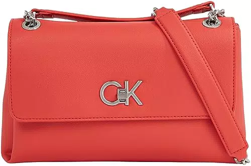 Calvin Klein Borsa Donna Pelle Sintetica, Rosso, Taglia Unica