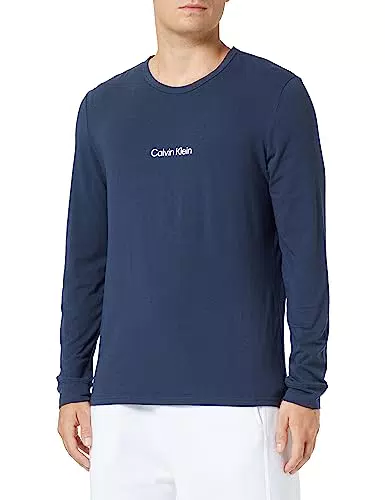 Calvin Klein Felpa Uomo L/S Crew Neck Cappuccio, Multicolore