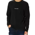 Calvin Klein Felpa Uomo senza Cappuccio, Nero, XL