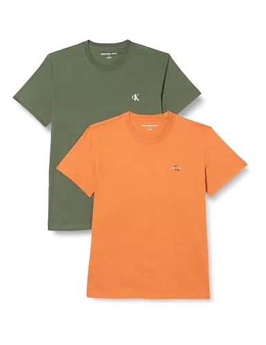 Calvin Klein Jeans Confezione da 2 T-Shirt Monologo Magliette S/S