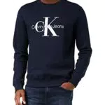 Calvin Klein Jeans Felpa Uomo Core Monologo senza Cappuccio