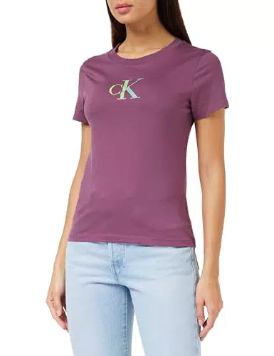 Calvin Klein Jeans T-shirt Donna Maniche Corte Gradient Scollo Rotondo