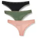 Calvin Klein Perizomi Donna Confezione da 3 Tanga, Multicolore