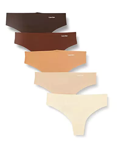 Calvin Klein Perizomi Donna Confezione da 5 Cotone Elasticizzato