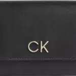 Calvin Klein Re-Lock Trifold MD, Portafogli Donna, CK Nero