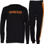 Calvin Klein Set Pigiama in Maglia, Pvhblack/W/Pvhblack