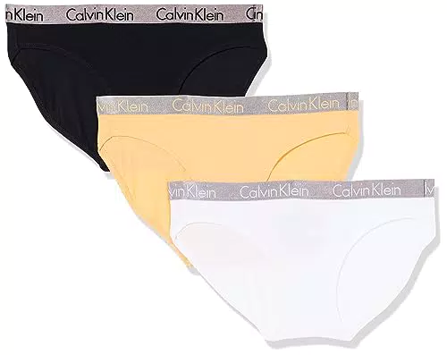 Calvin Klein Slip Bikini Modellanti Donna Confezione da 3 Cotone Elasticizzato