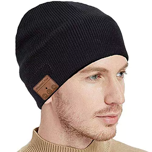 Cappello Bluetooth, Idee Regalo Natale Berretto Invernali Uomo Donna - Berretto Bluetooth 5.0 Musica Cappello Migliori Regali Natale con Cuffie Stereo e Microfono Viva Voce