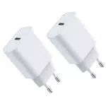 Caricabatterie USB C, 2 pezzi, bianco