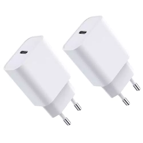 Caricabatterie USB C, 2 pezzi, bianco
