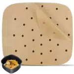 Carta Forno per Friggitrice ad Aria, Diealles Shine 100 Pezzi 21.5CM Carta per Friggitrice Ad Aria Quadrata