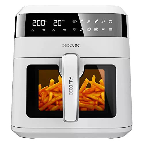 Cecotec Friggitrice ad Aria da 6 Litri Cecofry Experience Window White 6000. 1300 W