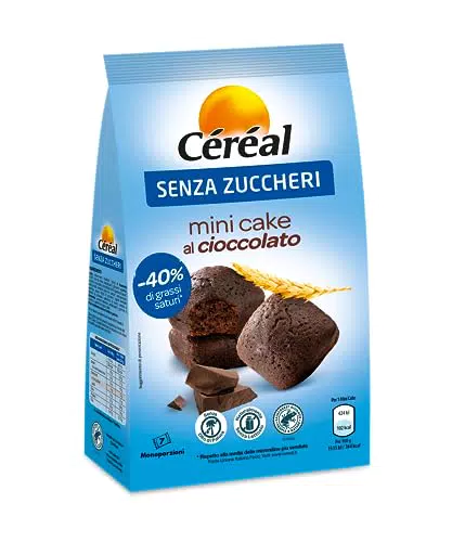 CÉRÉAL MINI CAKE AL CIOCCOLATO, Senza zuccheri, OTTIMI a colazione