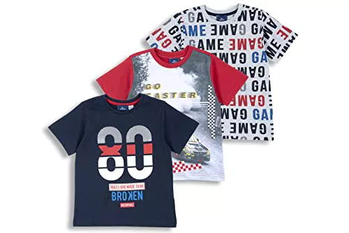 Chicco Set T-shirt Con Maniche Corte in cotone, Magliette Bambini e ragazzi