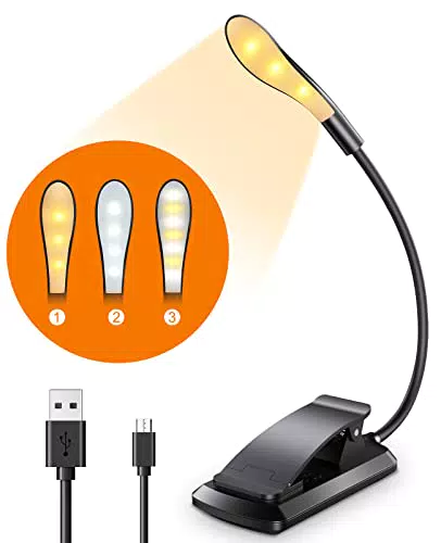 CIRYCASE Lampada da Lettura, Luce per Lettura Libri a Letto a Clip