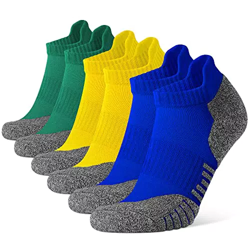 Closemate 6 Paia Calzini Sportivi Uomo Corte Cotone Traspiranti Terry Ammortizzata Compressione Antiscivolo Calzini Alla Caviglia Adatti