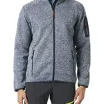 CMP - Giacca in Pile Knit-Tech da Uomo, Blue Ink-Storm-Arancio