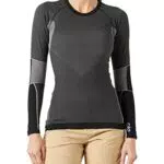CMP - Maglia intima senza cuciture da donna, Nero, 40/42