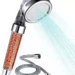 Cobbe Set soffione doccia con tubo e perle filtranti