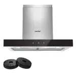 COMFEE' Cappa Aspirante 60 cm Classe A+++ TSHM77SS-60 650m/h Acciaio Inossidabile Cappa Cucina con LED