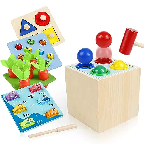 Comius Sharp 5 in 1 Pesca Montessori, Scatola di Giochi Knockout
