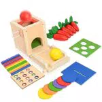 Comius Sharp Scatola di Monete 4 in 1, Giochi di Abbinamento dei Colori per Bambini