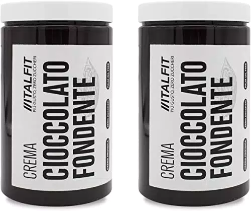 Crema Proteica Senza Zuccheri Aggiunti, Crema Spalmabile al Cioccolato Fondente