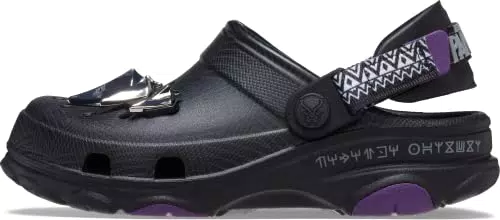 Crocs Classic At Black Panther Clog K, Zoccoli Unisex Bambini E Ragazzi