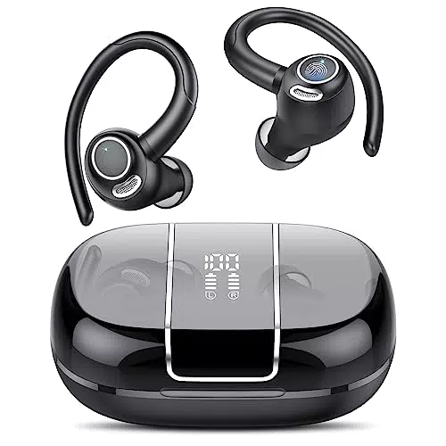 Csasan Cuffie Bluetoth Sport, Auricolari Bluetooth 5.3 con HD Mic CVC8.0 Cancellazione Rumore